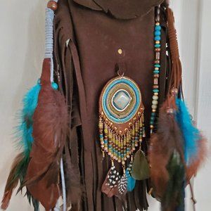 Boho leather bag